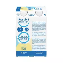 FRESUBIN ENERGY Vlaknine DRINK Steklenička za pitje vanilije, 4X200 ml