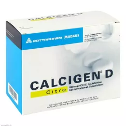 CALCIGEN D Citro 600 mg/400 I.U. žvečljive tablete, 200 kapsul