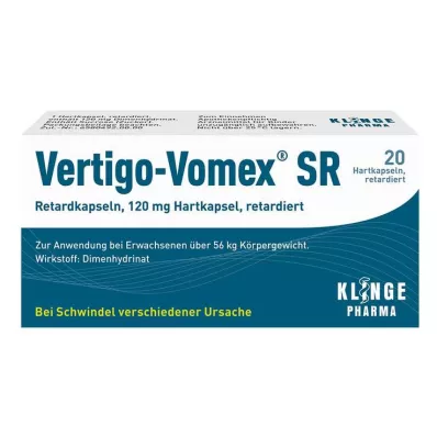 VERTIGO-VOMEX SR Kapsule s podaljšanim sproščanjem, 20 kosov VERTIGO-VOMEX SR Kapsule s podaljšanim sproščanjem, 20 kosov