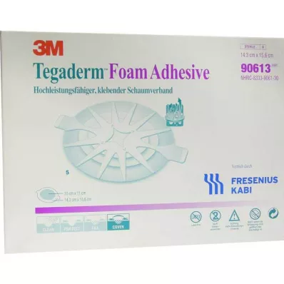 Tegaderm penasto lepilo FK 14,3x15,6cm ovalno 90613, 5 kos