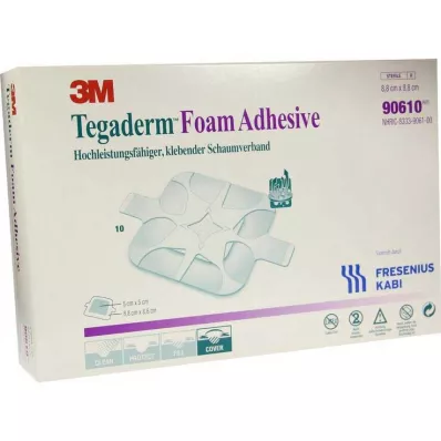 TEGADERM Lepilna pena FK 8,8x8,8 cm 90610, 10 kosov TEGADERM Lepilna pena FK 8,8x8,8 cm 90610, 10 kosov
