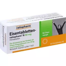 EISENTABLETTEN-ratiopharm N 50 mg filmsko obložene tablete, 50 kosov