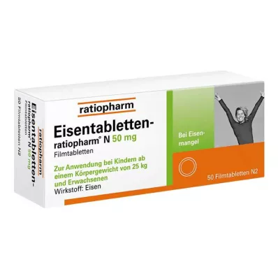 EISENTABLETTEN-ratiopharm N 50 mg filmsko obložene tablete, 50 kosov EISENTABLETTEN-ratiopharm N 50 mg filmsko obložene tablete, 50 kosov