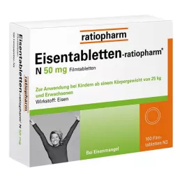 EISENTABLETTEN-ratiopharm N 50 mg filmsko obložene tablete, 100 kosov
