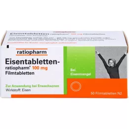 EISENTABLETTEN-ratiopharm 100 mg filmsko obložene tablete, 50 kosov