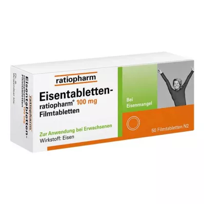 EISENTABLETTEN-ratiopharm 100 mg filmsko obložene tablete, 50 kosov