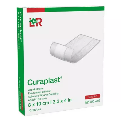 Curaplast sensitiv povoj za rane 8x10cm, 10 kos