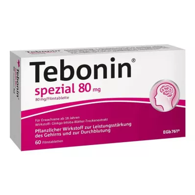 TEBONIN posebne 80 mg filmsko obložene tablete, 60 kosov TEBONIN posebne 80 mg filmsko obložene tablete, 60 kosov