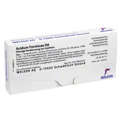 ACIDUM FORMICAE D 6 ampul, 8 kosov
