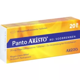PANTO Aristo za zgago 20 mg enterijsko obložene tablete, 14 kosov
