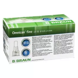 OMNICAN fine Pen kanila 31 G 0,25x6 mm, 100 kosov