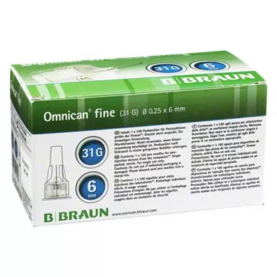 OMNICAN fine Pen kanila 31 G 0,25x6 mm, 100 kosov