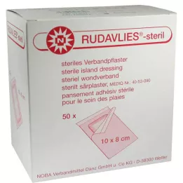 RUDAVLIES-sterilni povojni obliži 8x10 cm, 50 kosov