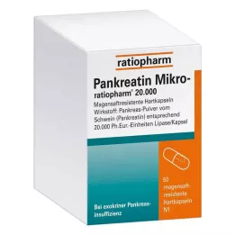 PANKREATIN Micro-ratio.20.000 želodčni sok trde kapsule, 50 kosov