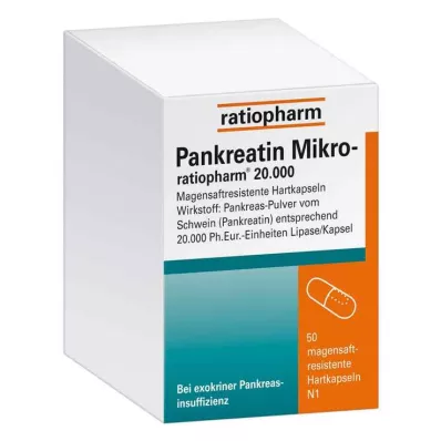 Pancreatin micro ratio. 20000 želodčnih trdih kapsul, 50 kom Pancreatin micro ratio. 20000 želodčnih trdih kapsul, 50 kom