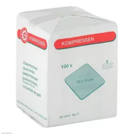 MULLKOMPRESSEN 10x10 cm nesterilni 8x, 100 kosov