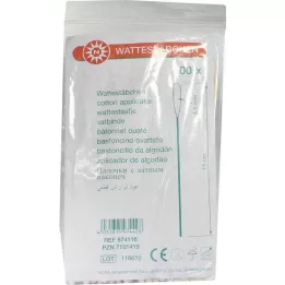 WATTESTÄBCHEN Les 15 cm 4-5 mm z glavo iz vate, 100 kosov