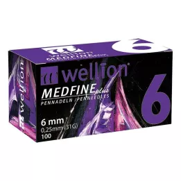 WELLION MEDFINE plus igle za pisala 6 mm, 100 kosov