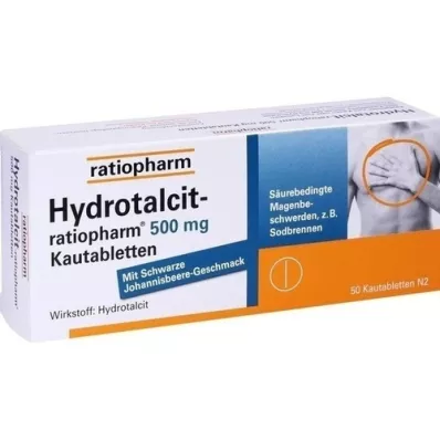 HYDROTALCIT-ratiopharm 500 mg žvečljive tablete, 50 kosov