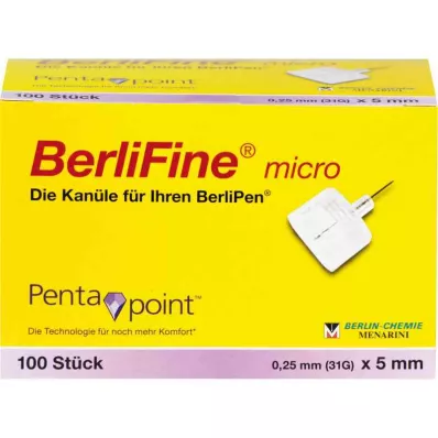 BERLIFINE mikroigle 0,25x5 mm, 100 kosov BERLIFINE mikroigle 0,25x5 mm, 100 kosov