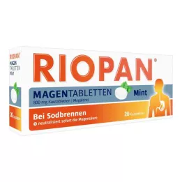 RIOPAN Želodčne tablete Meta 800 mg žvečljive tablete, 20 kosov