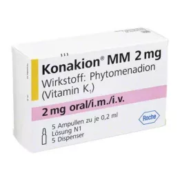 KONAKION MM 2 mg raztopina, 5 kosov