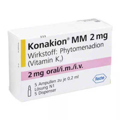 KONAKION MM 2 mg raztopina, 5 kosov KONAKION MM 2 mg raztopina, 5 kosov