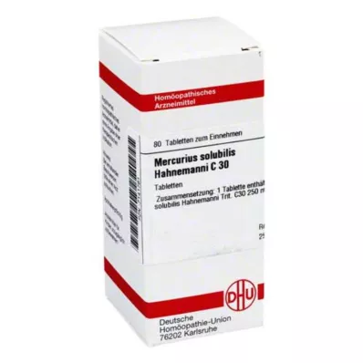 MERCURIUS SOLUBILIS Hahnemanni C 30 tablet, 80 kosov