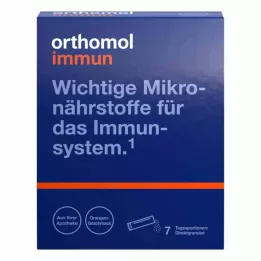 ORTHOMOL Immune direct granule oranžne barve, 7 kosov