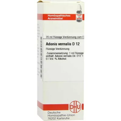 DHU Adonis vernalis D 12 Razredčitev, 20 ml
