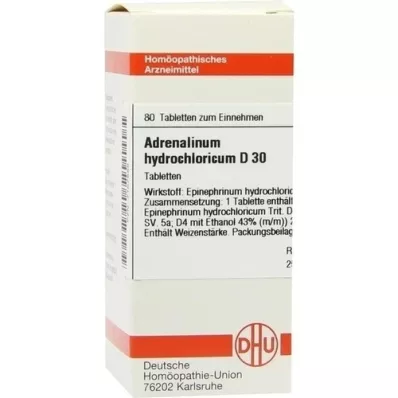 ADRENALINUM HYDROCHLORICUM D 30 tablet, 80 kapsul