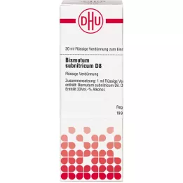 BISMUTUM SUBNITRICUM Raztopina D 8, 20 ml