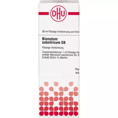 BISMUTUM SUBNITRICUM Raztopina D 8, 20 ml