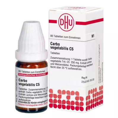 Carbo Vegetabilis C5 tablete (80 kosov)