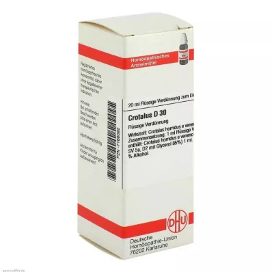 DHU Crotalus D 30 razredčitev, 20 ml DHU Crotalus D 30 razredčitev, 20 ml