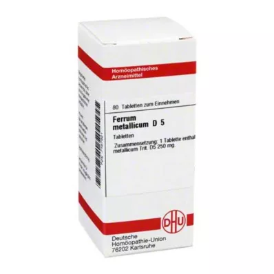 FERRUM METALLICUM D 5 tablete, 80 kapsul