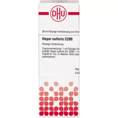 HEPAR SULFURIS C 200 razredčitev, 20 ml