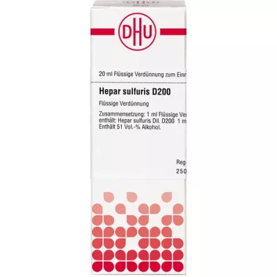 HEPAR SULFURIS Raztopina D 200, 20 ml