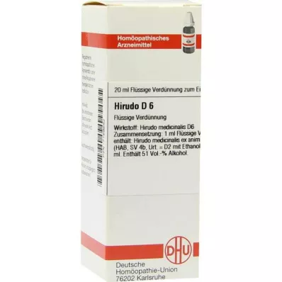 DHU Hirudo D 6 razredčitev, 20 ml