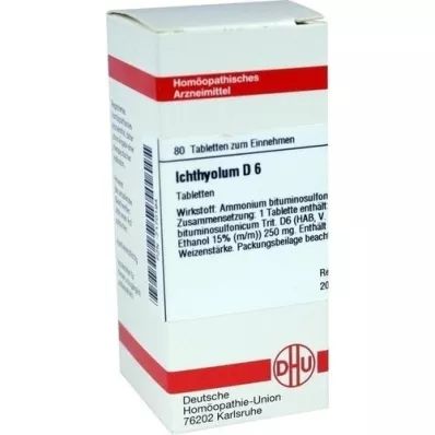 ICHTHYOLUM D 6 tablete, 80 kapsul