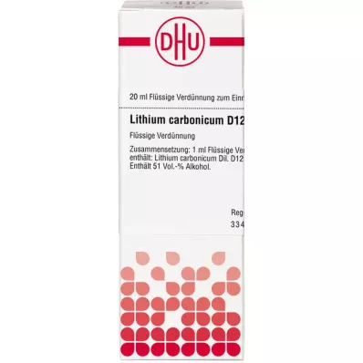 LITHIUM CARBONICUM Raztopina D 12, 20 ml