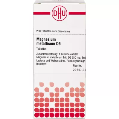 MAGNESIUM METALLICUM D 6 tablete, 200 kapsul