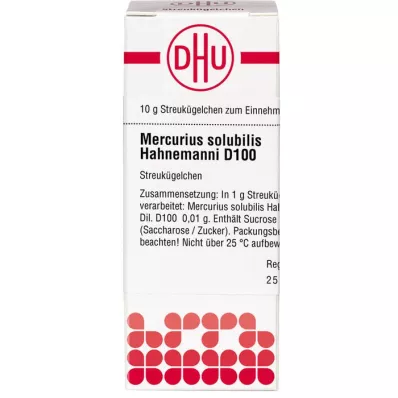 MERCURIUS SOLUBILIS Hahnemanni D 100 globul, 10 g