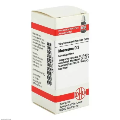 MEZEREUM D 3 globule, 10 g