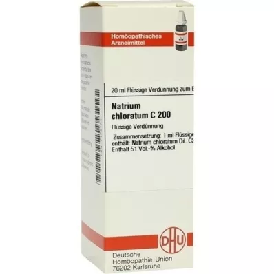 NATRIUM CHLORATUM C 200 razredčitev, 20 ml