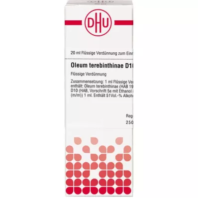 OLEUM TEREBINTHINAE Raztopina D 10, 20 ml