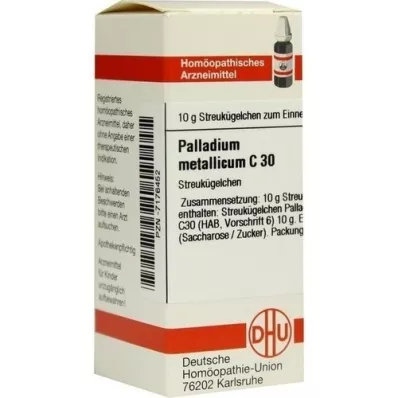 PALLADIUM METALLICUM C 30 kroglic, 10 g