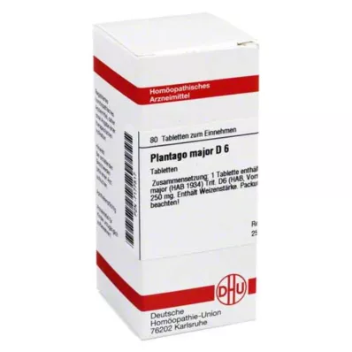 PLANTAGO MAJOR D 6 tablete, 80 kapsul