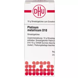 PLATINUM METALLICUM D 10 kroglic, 10 g