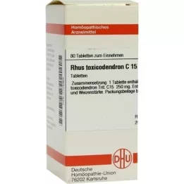 RHUS TOXICODENDRON C 15 Tablete, 80 kosov